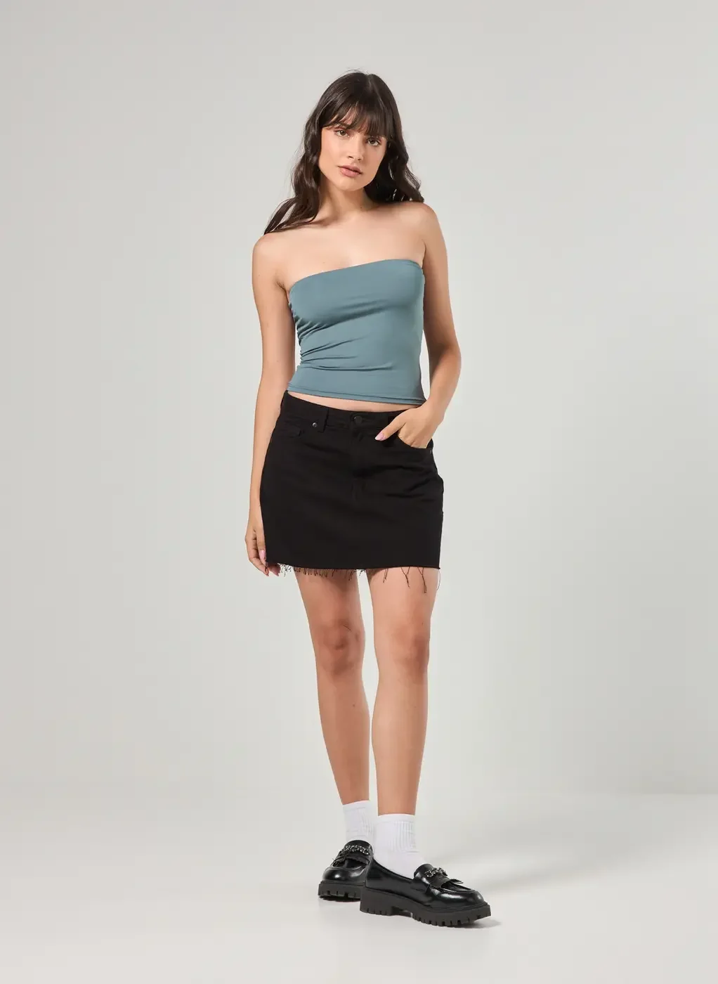 Blusa Tube Top Em Poliamida