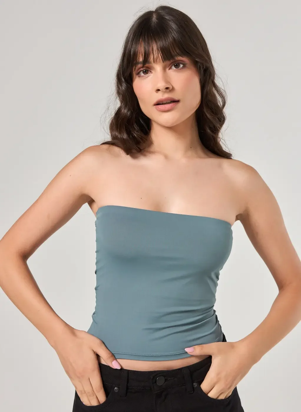 Blusa Tube Top Em Poliamida