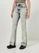Calça Jeans Flare Com Fendas
