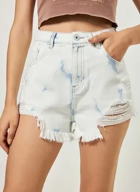 Short Jeans Delave Desfiado