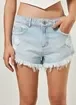 Short Jeans Claro Micro Cintura Baixa