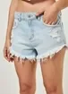 Short Jeans Claro Micro Cintura Baixa