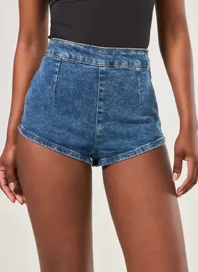 Micro Short Jeans Cintura Alta