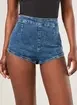 Micro Short Jeans Cintura Alta