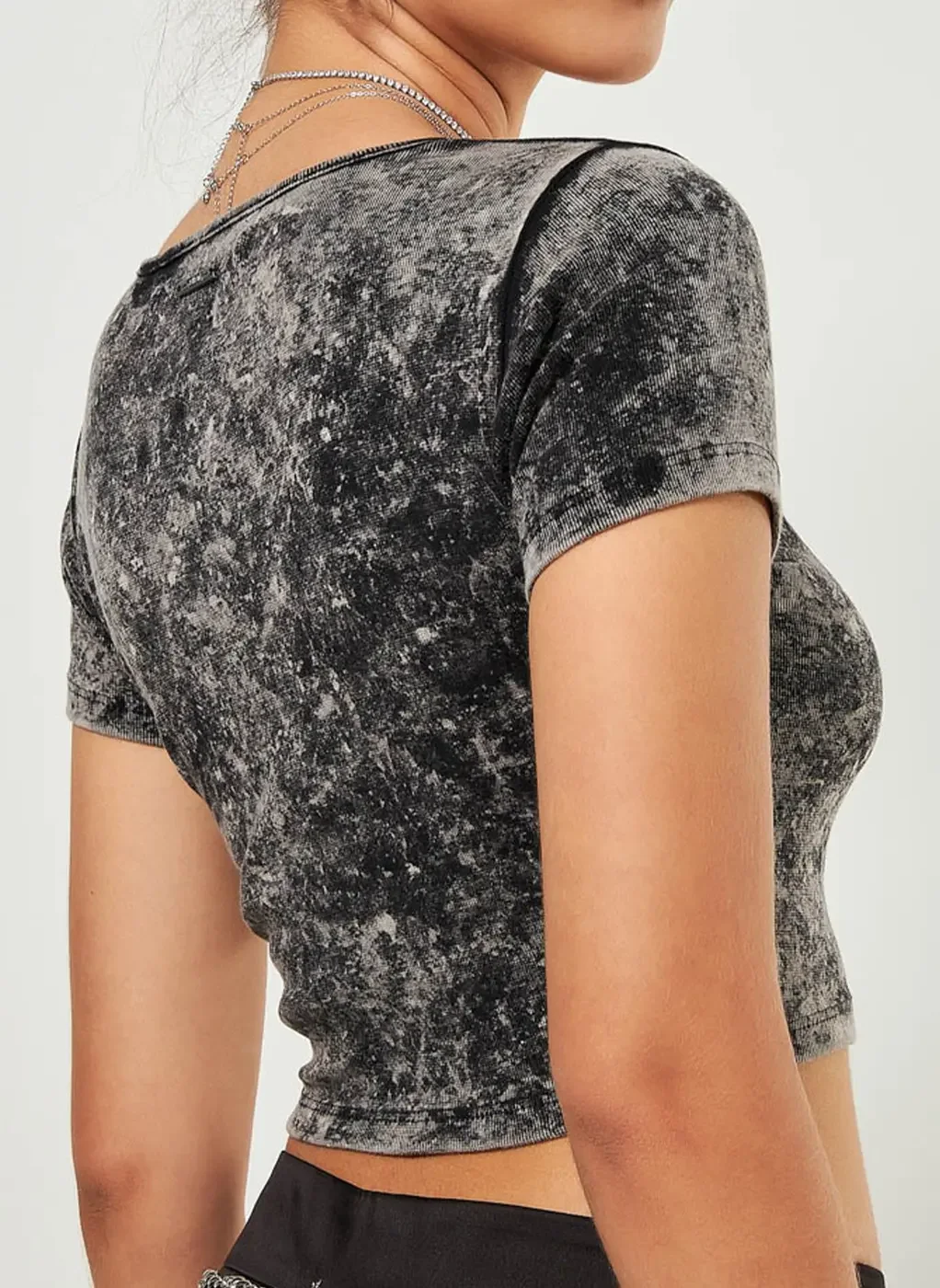 Blusa Cropped Marmorizada