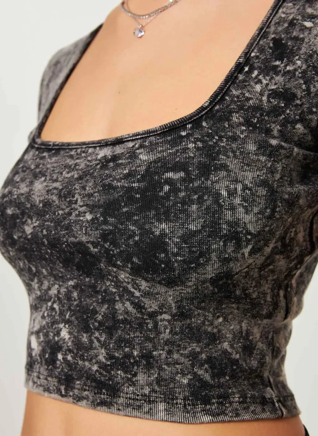 Blusa Cropped Marmorizada