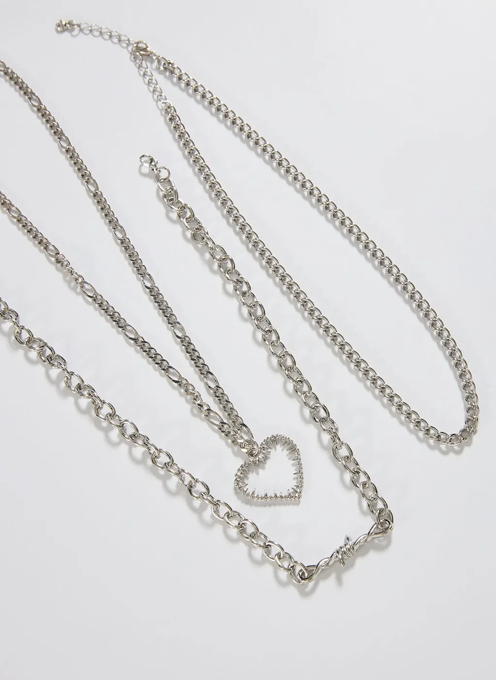 Kit Colares E Chokers Coração Arame