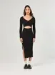 Vestido Em Tricô Preto 2 Em 1