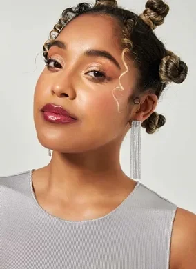 Brinco Franja De Strass