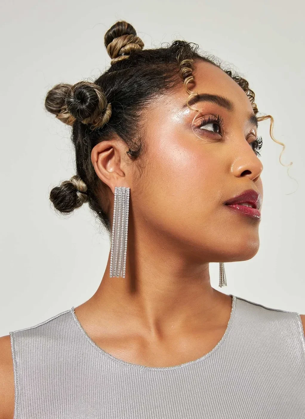 Brinco Franja De Strass