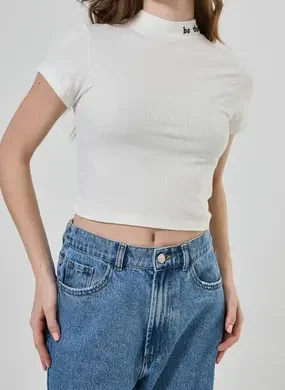 Blusa Mini Tee Golinha Bordada