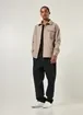 Jaqueta Estilo Camisa Em Lã Batida