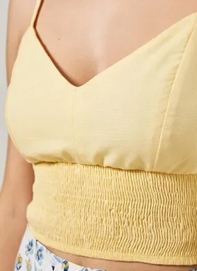 Cropped De Alcinha Com Barra De Lastex