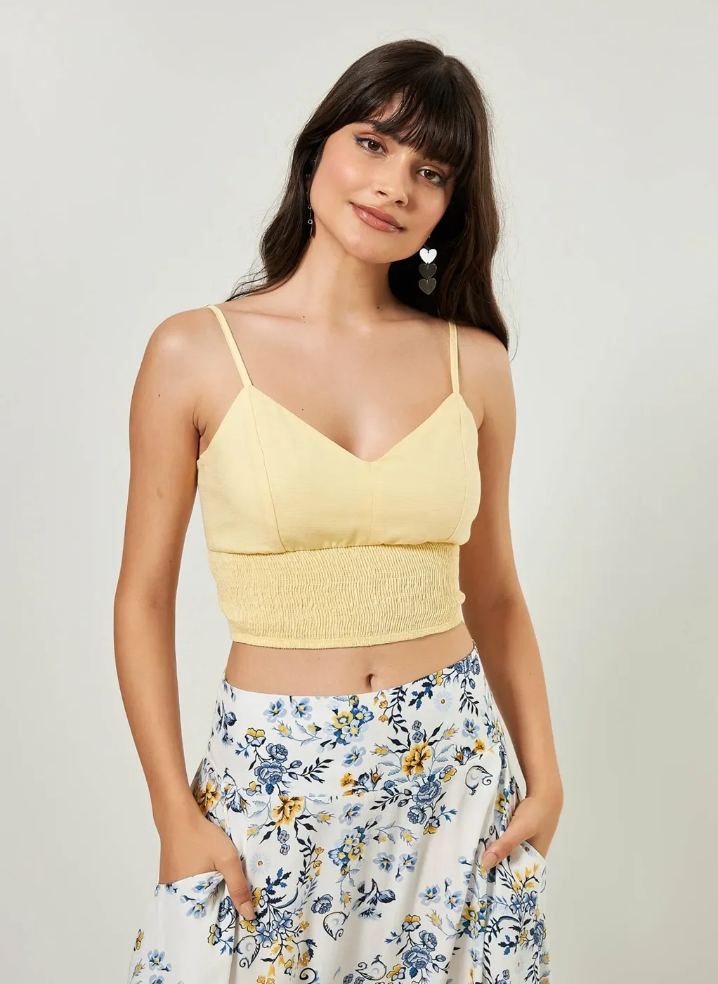 Cropped De Alcinha Com Barra De Lastex