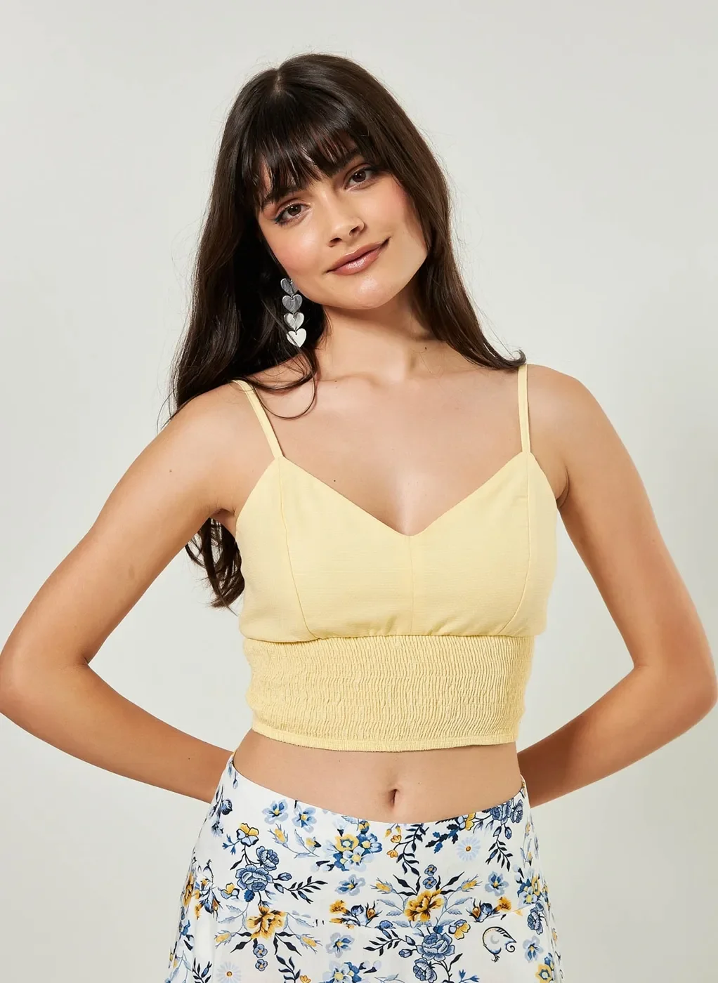 Cropped De Alcinha Com Barra De Lastex