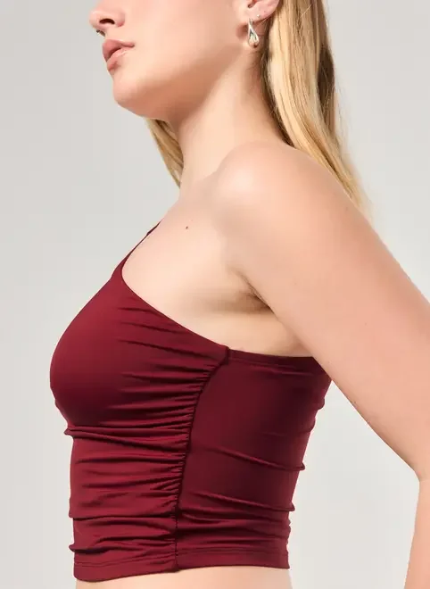 Blusa Ombro Único Em Poliamida