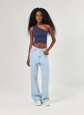 Blusa Ombro Único Em Poliamida