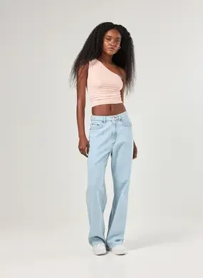 Blusa Ombro Único Em Poliamida