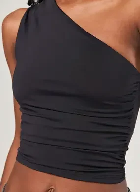 Blusa Ombro Único Em Poliamida