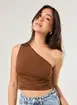 Blusa Ombro Único Em Poliamida