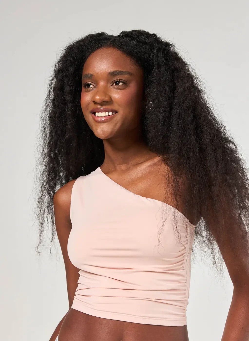 Blusa Ombro Único Em Poliamida