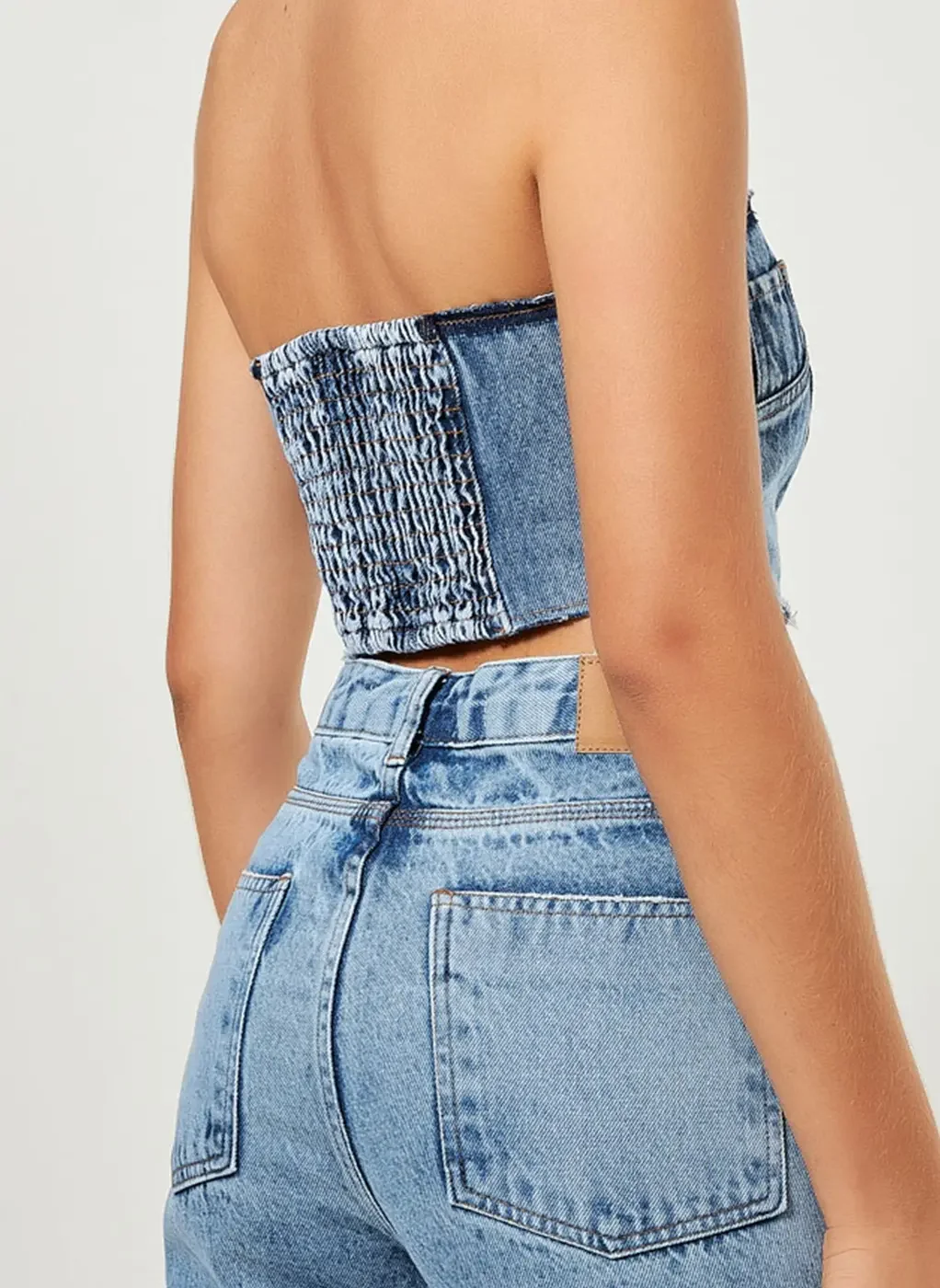 Cropped Jeans Estilo Calça