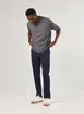 Calça Chino Slim Em Sarja Azul Marinho