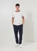 Calça Chino Slim Em Sarja Azul Marinho