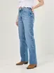Calça Wide Leg Jeans De Cintura Alta