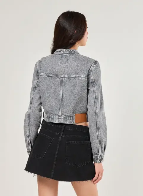 Jaqueta Jeans Biker
