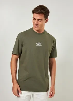 Camiseta Box Verde Militar Estampa