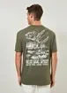 Camiseta Box Verde Militar Estampa