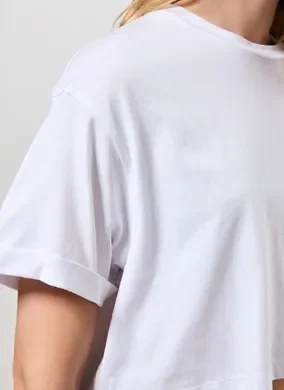 Camiseta Cropped De Manga Curta