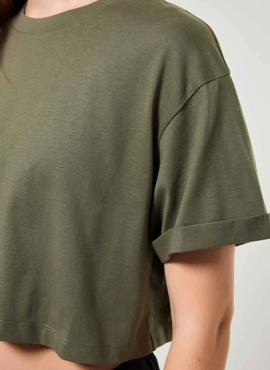 Camiseta Cropped De Manga Curta