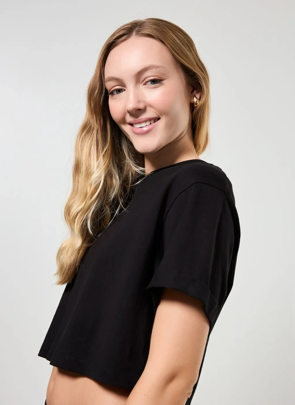 Camiseta Cropped De Manga Curta