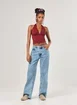 Calça Wide Leg Jeans Cintura Média