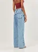 Calça Wide Leg Jeans Cintura Média