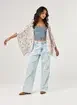 Calça Wide Leg Jeans Cintura Média