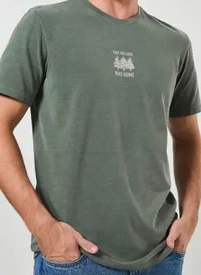 Camiseta Verde Estonada Natureza