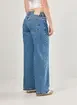 Calça Wide Leg Jeans De Cintura Baixa