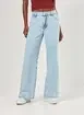 Calça Wide Leg Jeans De Cintura Baixa