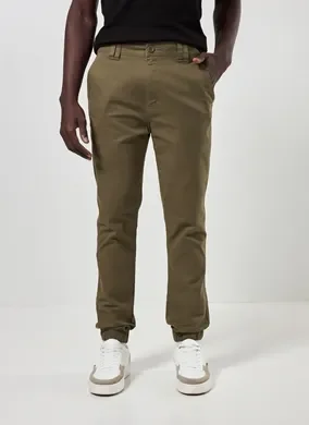 Calça Chino Jogger Verde Militar
