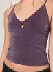 Blusa De Alcinha Roxa Com Brilho