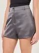 Short Em Cetim Chumbo