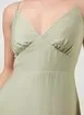 Vestido Midi Com Fenda E Alcinhas