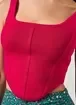 Cropped Corselet Em Tricô
