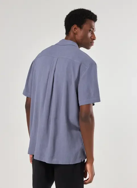 Camisa Com Linho Manga Curta