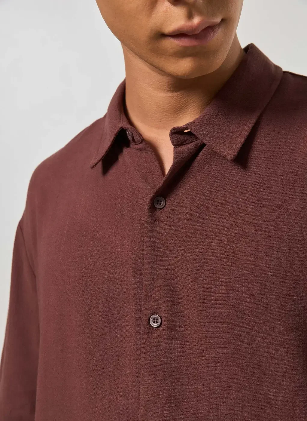 Camisa Com Linho Manga Curta