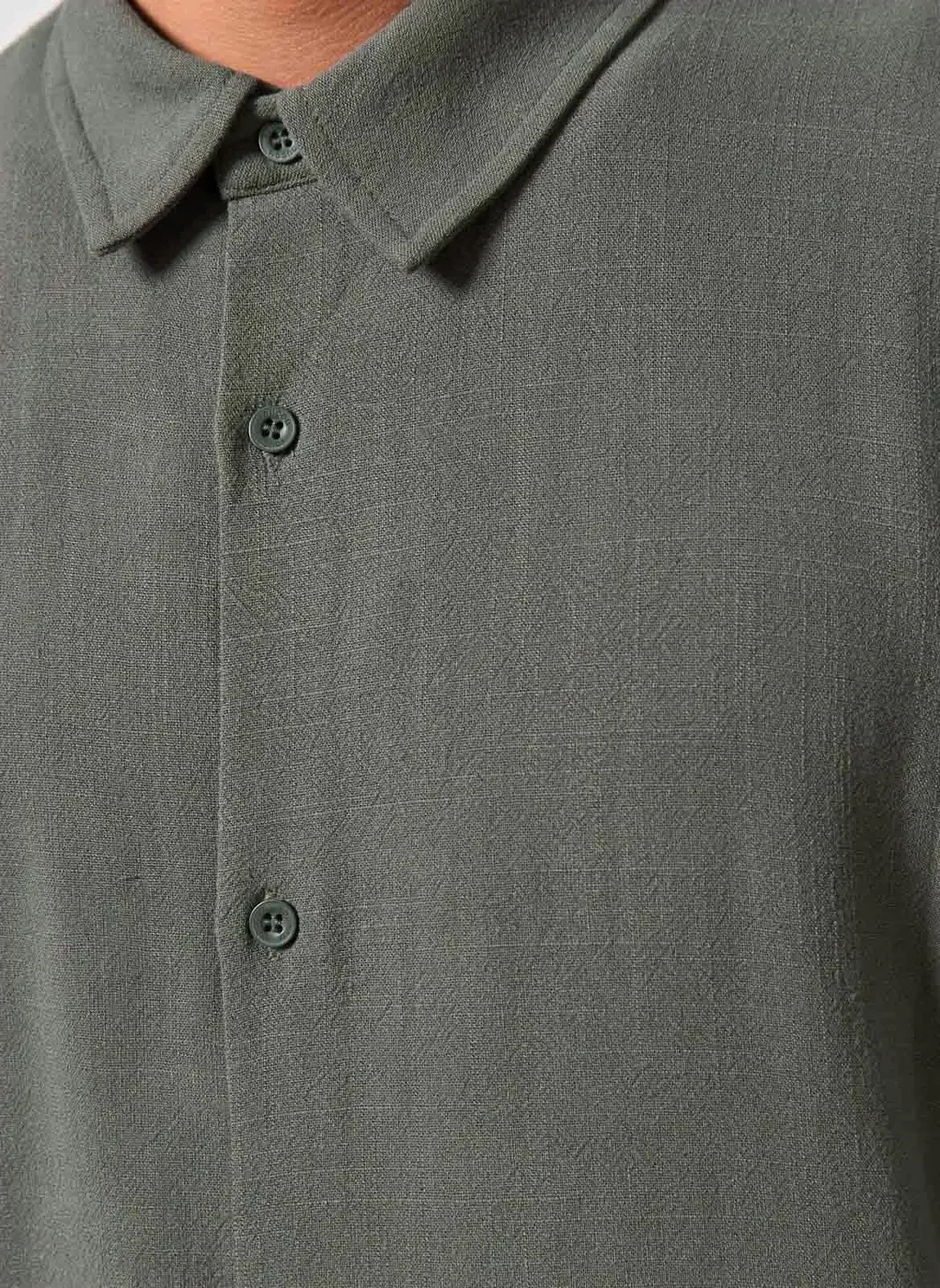 Camisa Com Linho Manga Curta