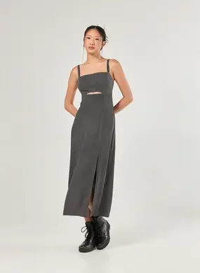 Vestido Midi Em Tecido Estonado